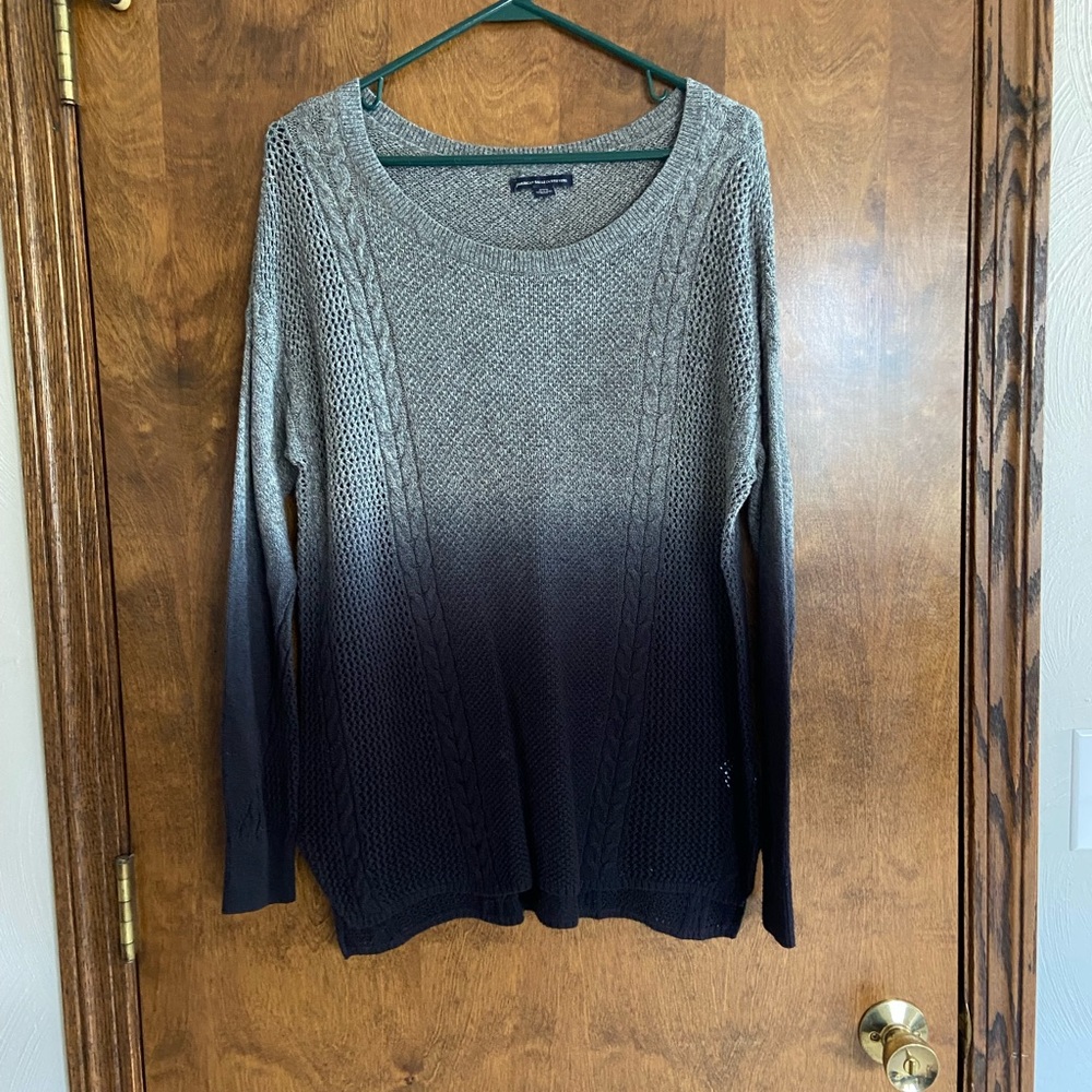 American Eagle Outfitters Ombre Gray to Black Sweater